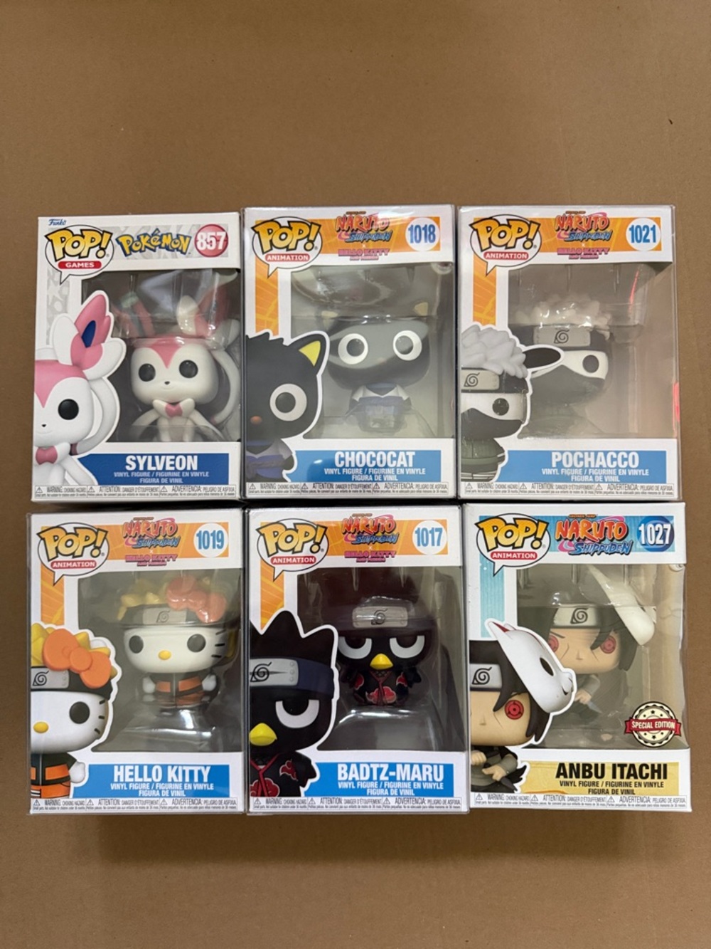 Set of 6. Naruto, POP ANIMATION. In the box. Brand new.